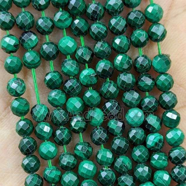 Natural Malachite Beads Green Faceted Round