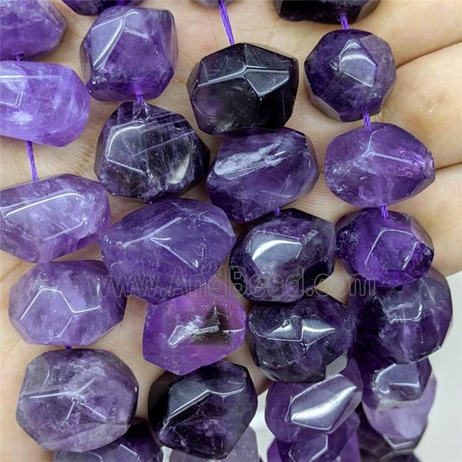 Natural Amethyst Nugget Beads Purple Freeform