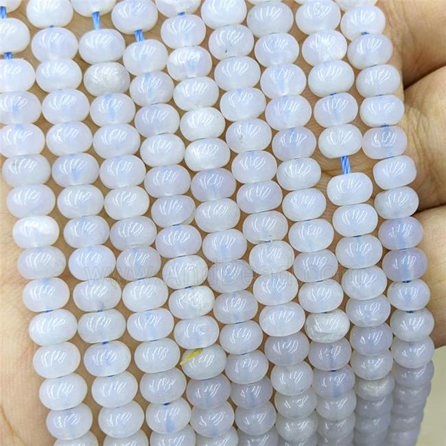 Natural White Opalite Beads Smooth Rondelle