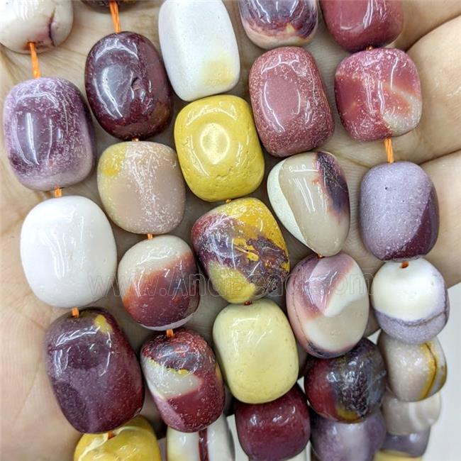 Natural Mookaite Nugget Beads Freeform Multicolor