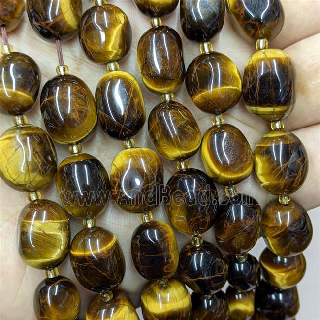 Natural Tiger Eye Stone Nugget Beads Freeform