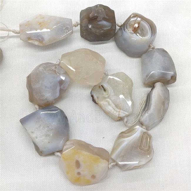 Natural Botswana Agate Nugget Beads Freeform