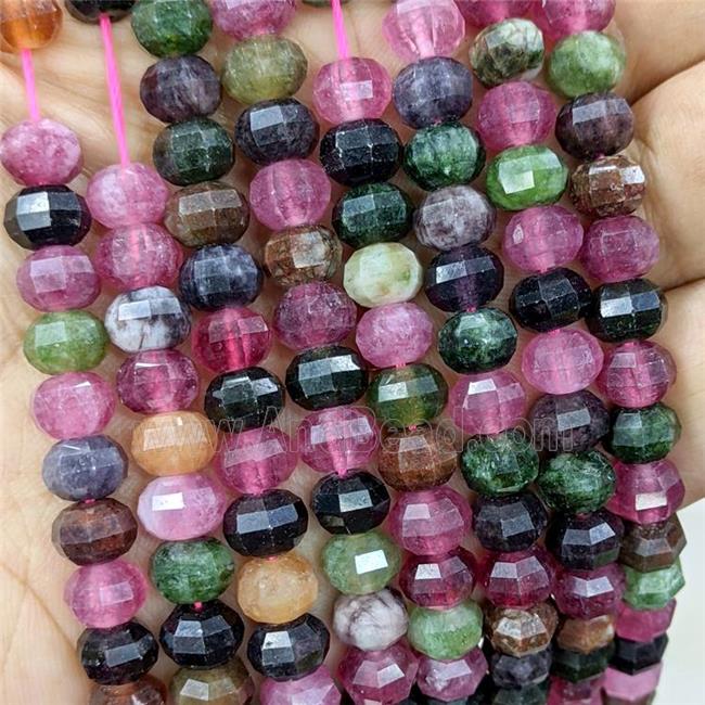 Natural Jade Beads Dye Faceted Pumpkin Mixed Color