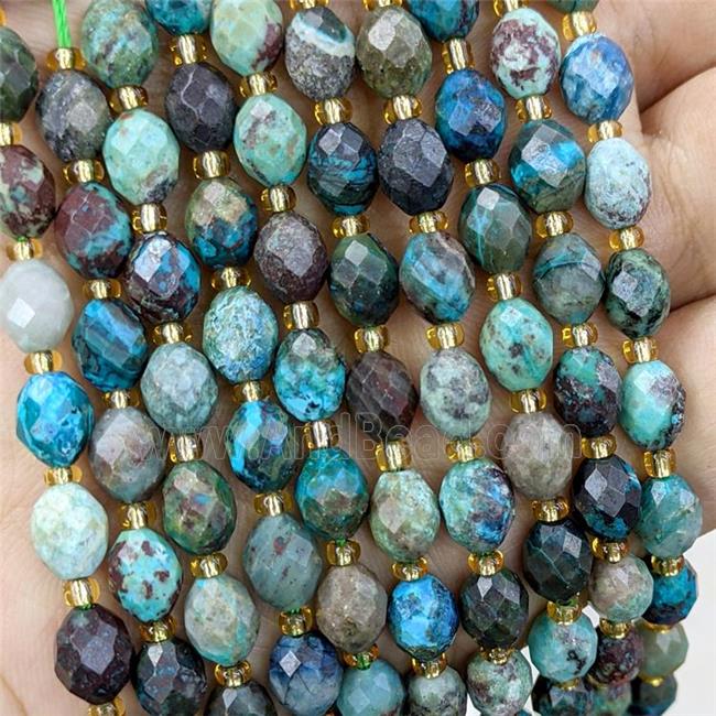 Natural Chinese Turquoise Beads Faceted Rice