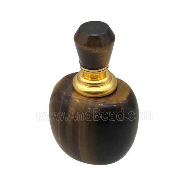 yellow Tiger eye stone perfume bottle charm without hole