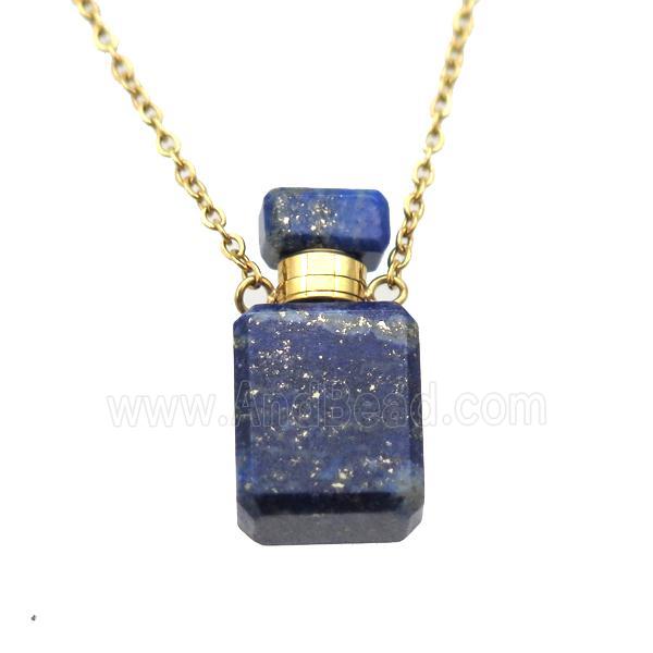 blue Lapis Lazuli perfume bottle Necklace