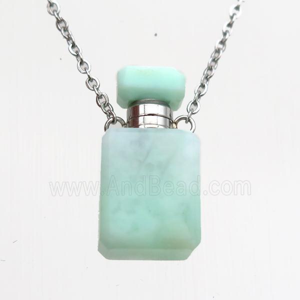 green Australian Chrysoprase perfume bottle Necklace