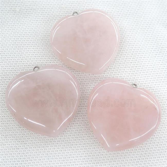Rose Quartz heart pendant