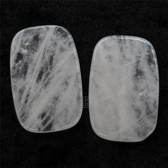 Clear Quartz rectangle pendant