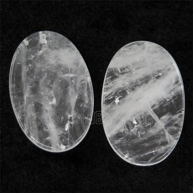 Clear Quartz oval pendant