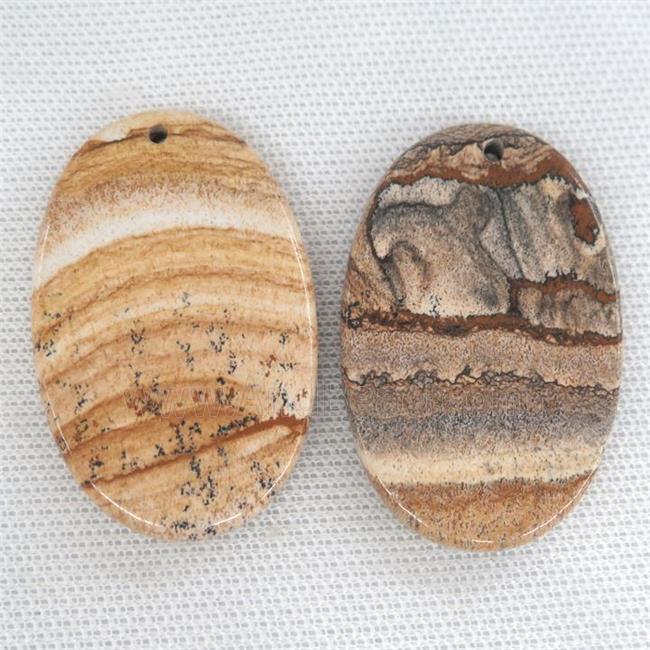 Picture Jasper oval pendant