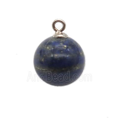 round blue Lapis Lazuli ball pendant