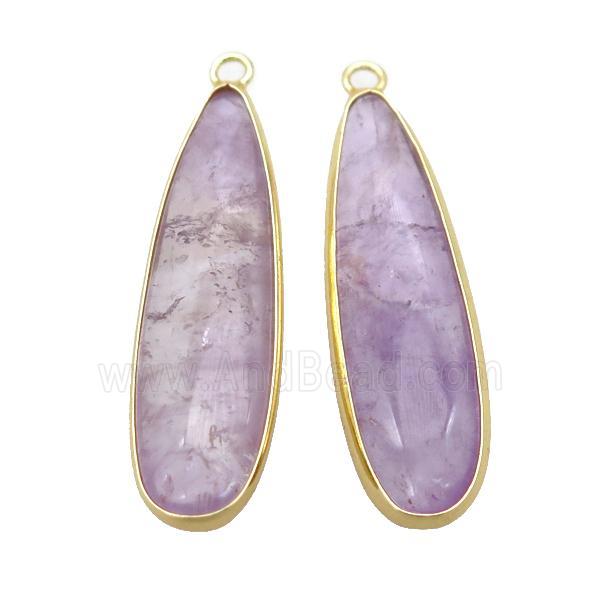 lt.purple Amethyst teardrop pendant