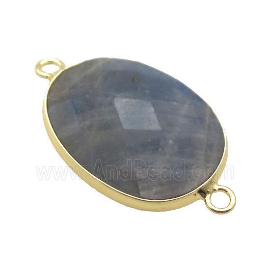 Labradorite oval connector
