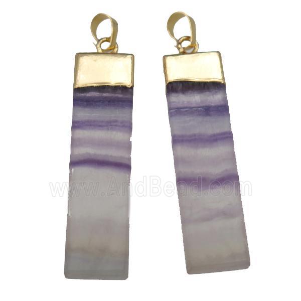 Fluorite rectangle pendant