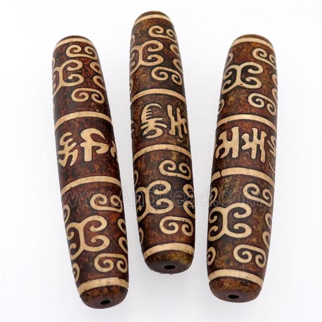 tibetan DZi Agate barrel beads