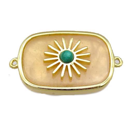 Rose Quartz rectangle connector