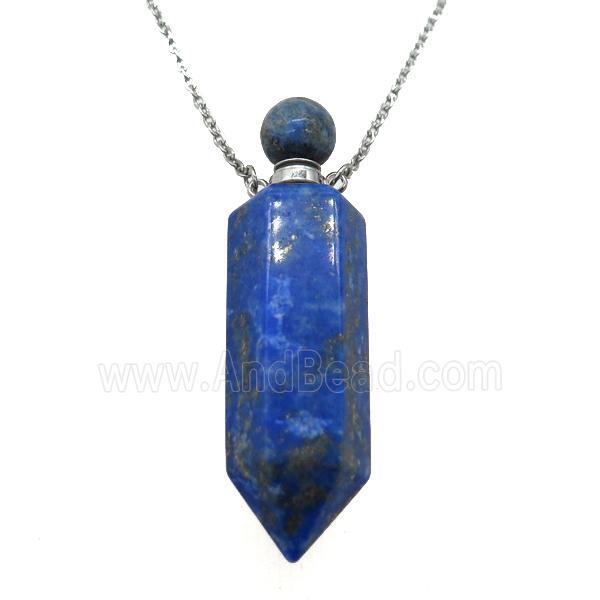 blue Lapis perfume bottle Necklace