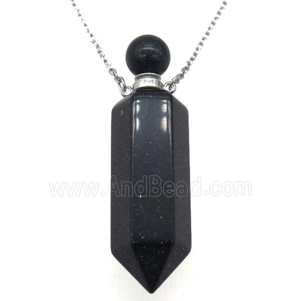 blue SandStone perfume bottle Necklace