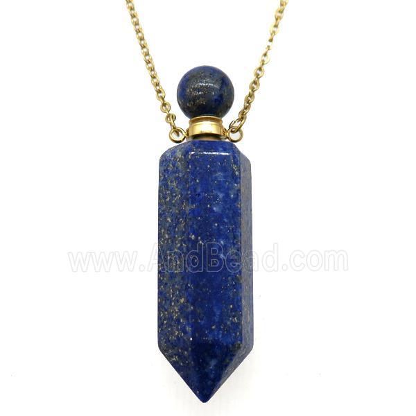 blue Lapis perfume bottle Necklace