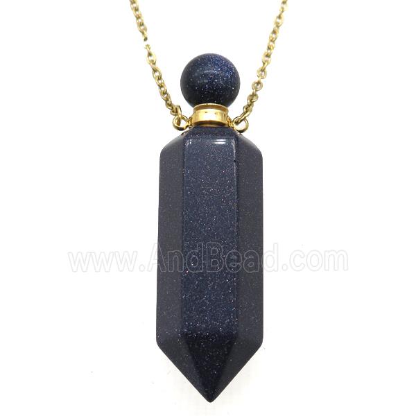blue SandStone perfume bottle Necklace