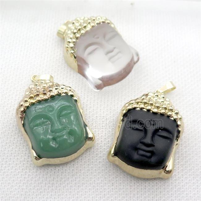 gemstone pendant, gold plated
