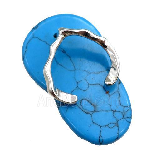 blue synthetic turquoise shoes pendant