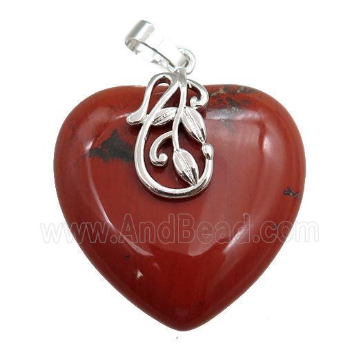 red jasper heart pendant