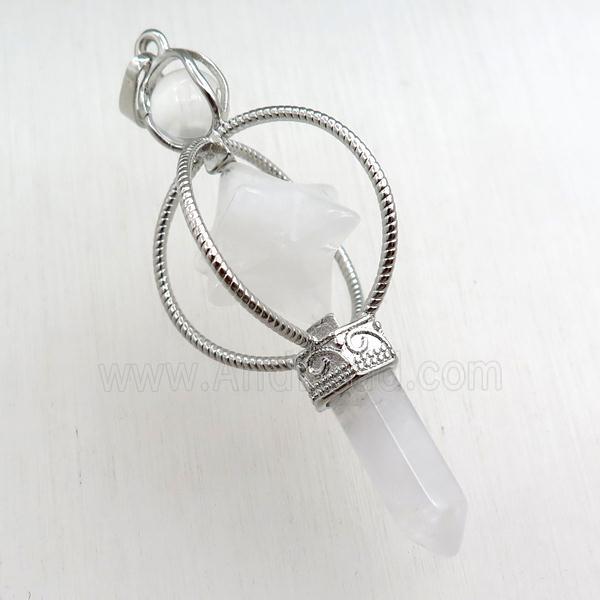clear quartz magicwand pendant
