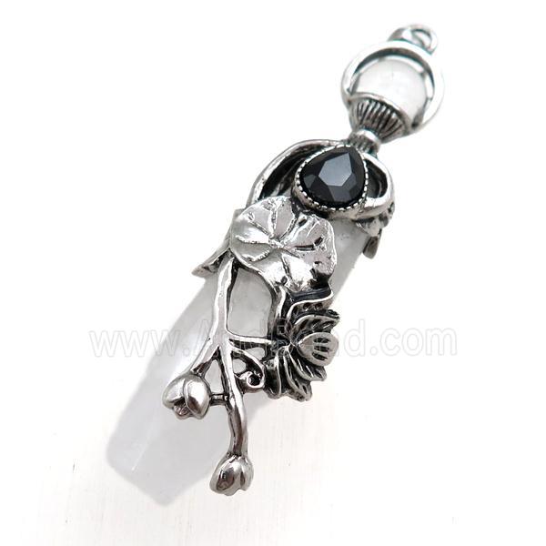 clear quartz stick pendant
