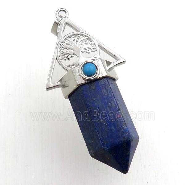 lapis bullet pendant