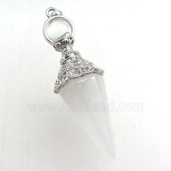 clear quartz pendulum pendant