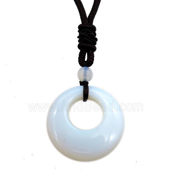 white opalite necklace
