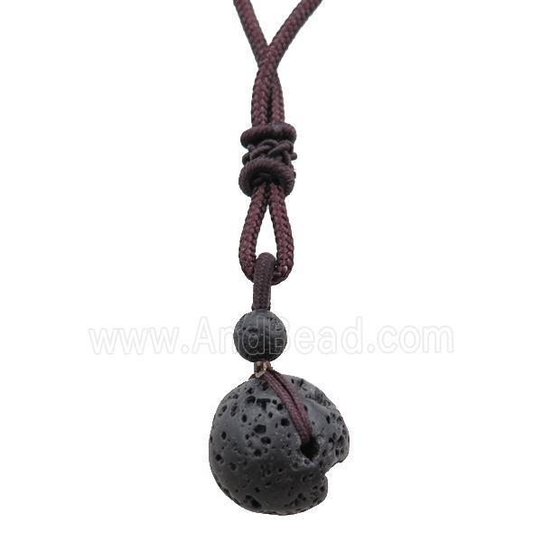 black lava necklace