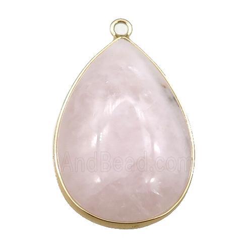 Rose Quartz teardrop pendant