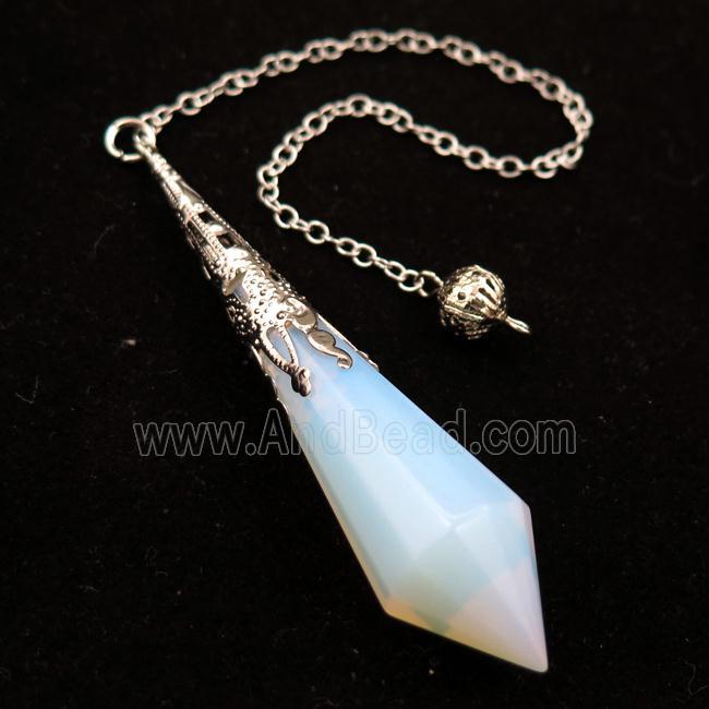 white Opalite pendulum pendant