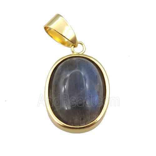 Labradorite oval pendant