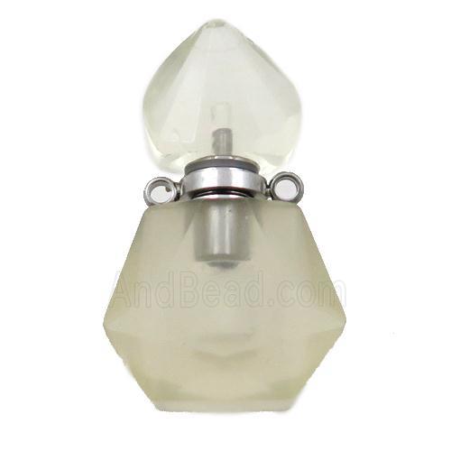 Lemon Quartz perfume bottle pendant
