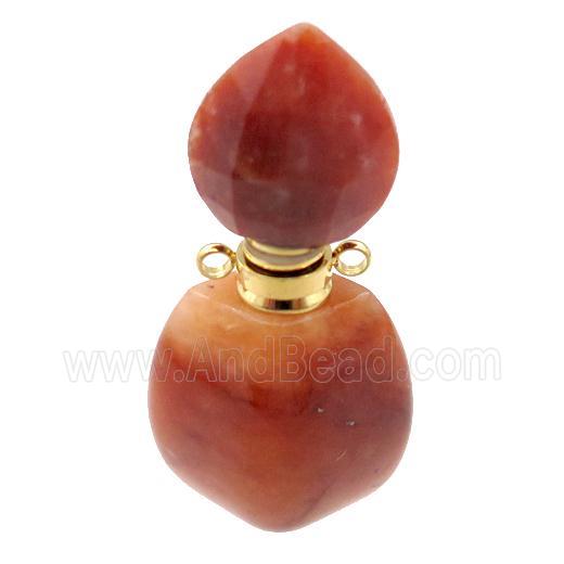 red Chalcedony perfume bottle pendant