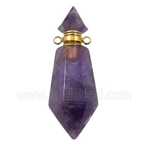 Amethyst perfume bottle pendant