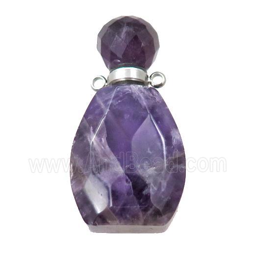 Amethyst perfume bottle pendant