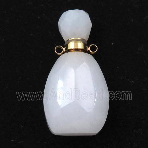white Jasper perfume bottle pendant
