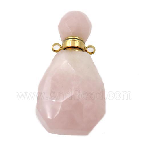 Rose Quartz perfume bottle pendant