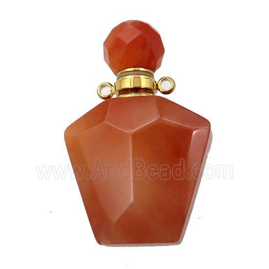 red Chalcedony perfume bottle pendant