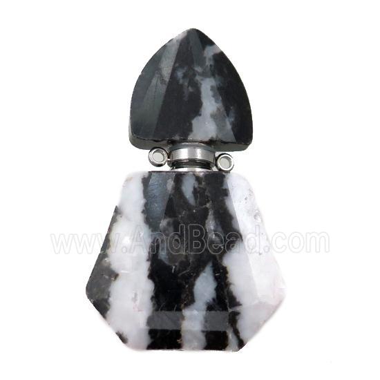 zebra Jasper perfume bottle pendant