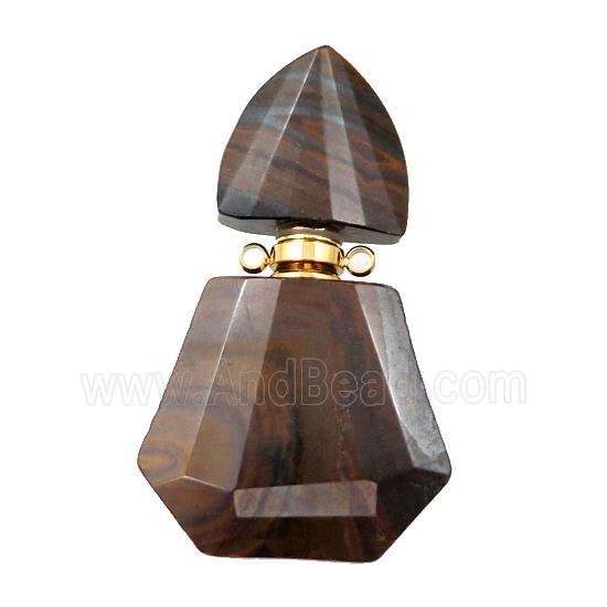 Tiger eye stone perfume bottle pendant