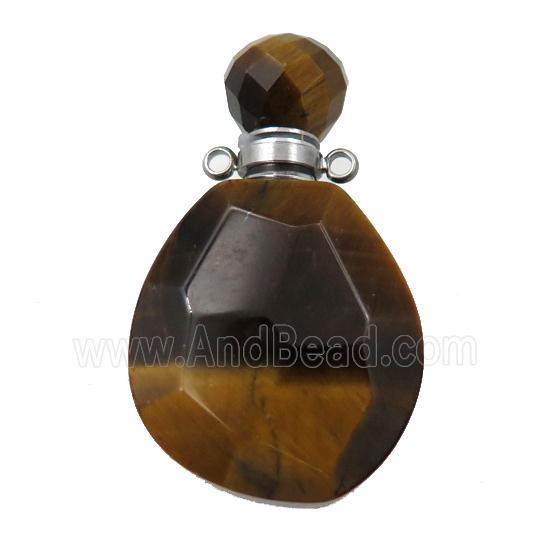 Tiger eye stone perfume bottle pendant
