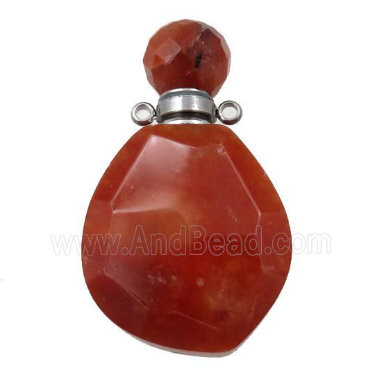 red Chalcedony perfume bottle pendant