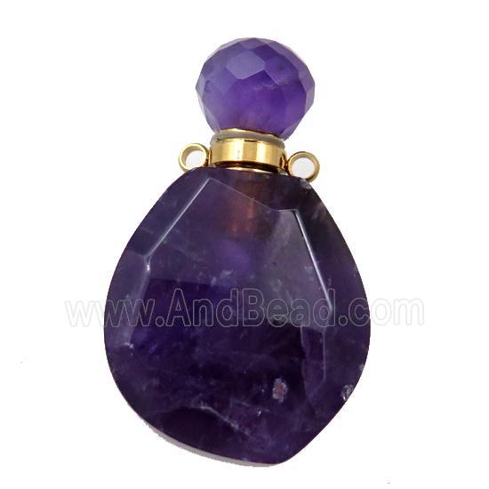 Amethyst perfume bottle pendant