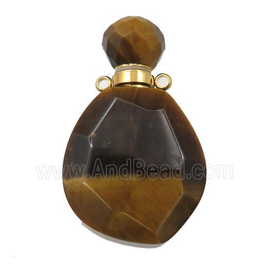 Tiger eye stone perfume bottle pendant